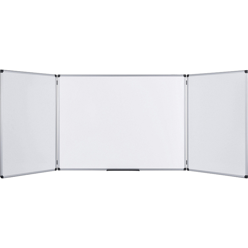 MasterVision Trio Magnetic Whiteboard 36" (3 ft) Width x 96" (8 ft) Height - White Surface - Rectangle - Magnetic - Assembly Required - 1 Each (TR0202101170)