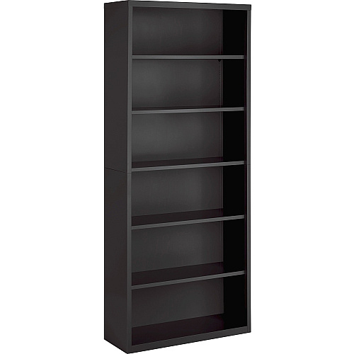 Lorell Fortress Series Bookcase 82" Height x 34.5" Width x 13" Depth - 6 Shelve(s) - Material: Steel - Finish: Charcoal, Powder Coated - Adjustable Shelf, Welded, Durable (LLR59695)