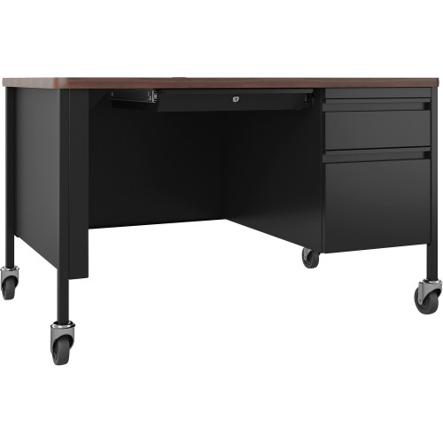 Lorell Fortress Series Walnut Top Teacher's Desk (66943)