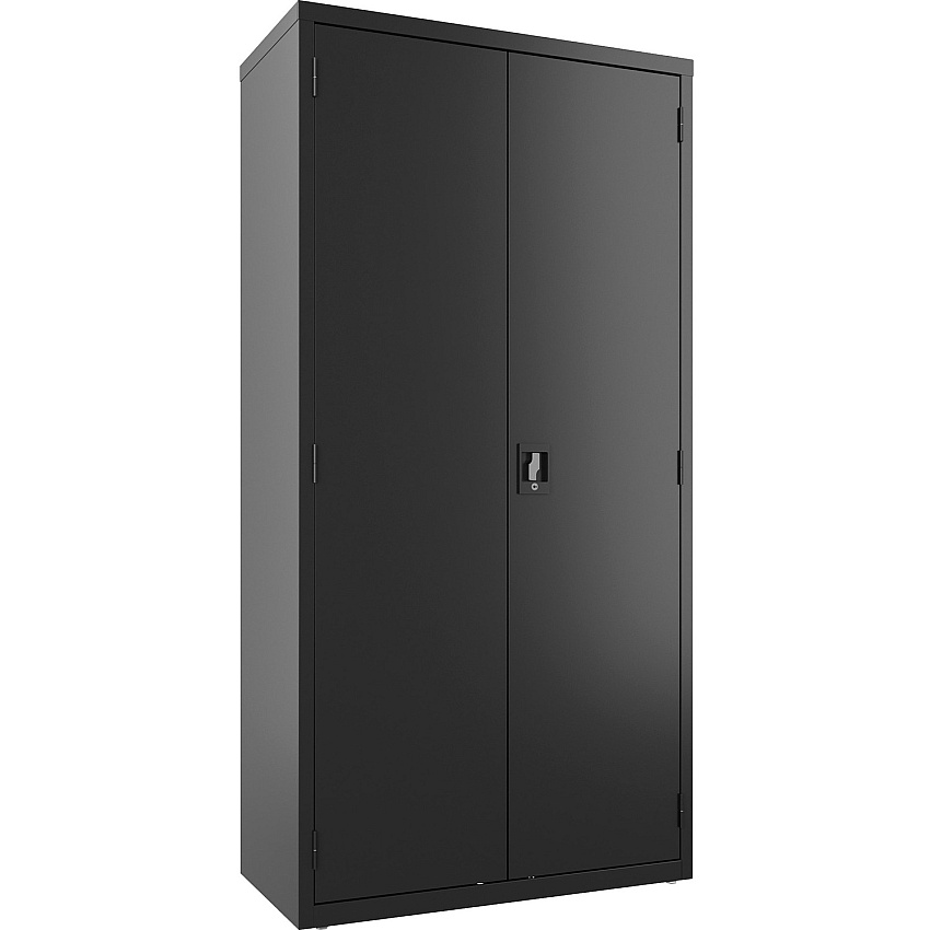 Lorell Fortress Series Wardrobe Cabinet 36" Width x 18" Depth x 72" Height - 2 x Door(s) - Locking Door - Black - Steel - Recycled (LLR66966)