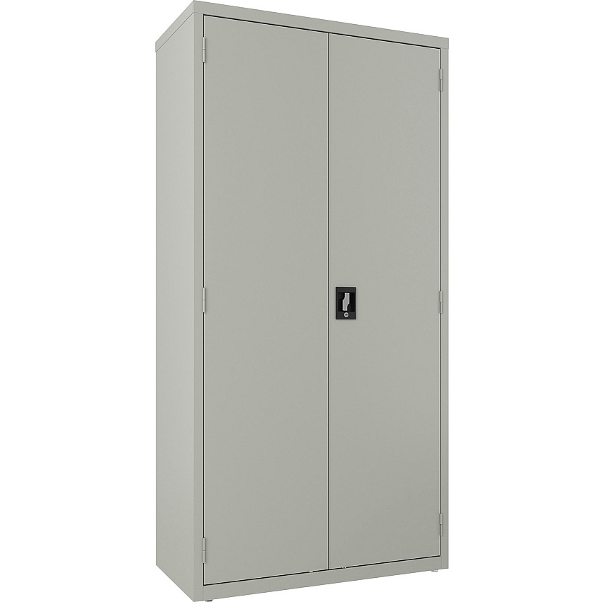 Lorell Fortress Series Wardrobe Cabinet 18" Length x 36" Width x 72" Height - 2 x Door(s) - Locking Door - Gray - Steel - Recycled (LLR66967)