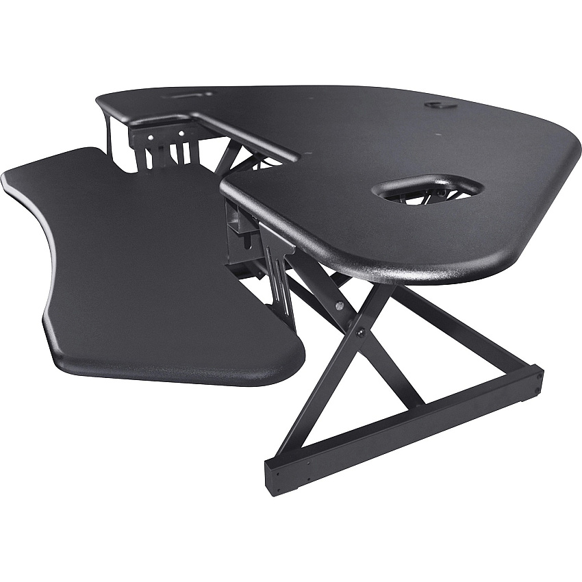 Lorell Corner Desk Riser 40 lb Load Capacity - 18" Height x 45.50" Width - Desktop - Black (LLR82014)
