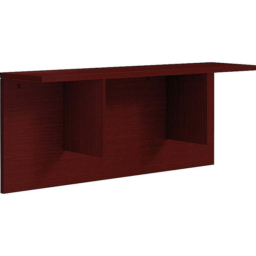 Lorell Prominence 2.0 Mahogany Laminate Reception Countertop 12" Height x 47.3" Width x 11.9" Depth, 1" Thickness Table Top - Band Edge - Material: Particleboard, Thermofused Laminate (TFL) - Finish: Mahogany, Thermofused Laminate (TFL) - D (LLRPMC4814MY)