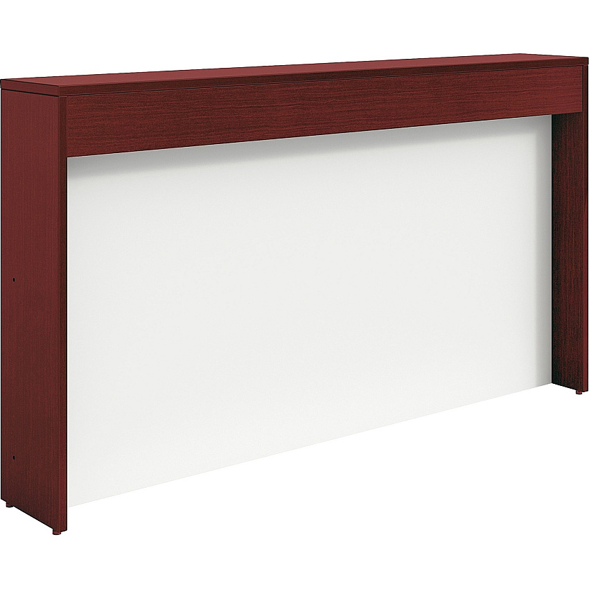 Lorell Prominence 2.0 Mahogany Laminate Reception Countertop 12" Height x 74.3" Width x 11.9" Depth, 1" Thickness Table Top - Band Edge - Material: Particleboard, Thermofused Laminate (TFL) - Finish: Mahogany, Thermofused Laminate (TFL) - 1 (LLRPMC7643MY)