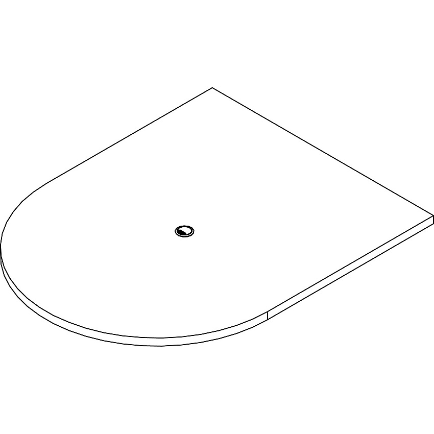 Lorell Prominence 2.0 Half-Racetrack Conference Tabletop Mahogany Racetrack, Laminated Top - 60" Table Top Width x 48" Table Top Depth x 1.50" Table Top Thickness - Assembly Required - Particleboard Top Material - 1 Each (LLRPOC4860MY)