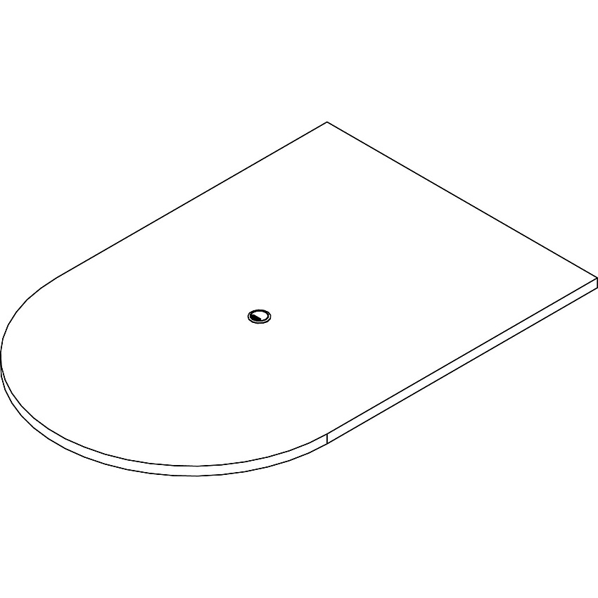 Lorell Prominence 2.0 Half-Racetrack Conference Tabletop Espresso Racetrack, Laminated Top - 72" Table Top Width x 48" Table Top Depth x 1.50" Table Top Thickness - Assembly Required - Particleboard Top Material - 1 Each (LLRPOC4872ES)