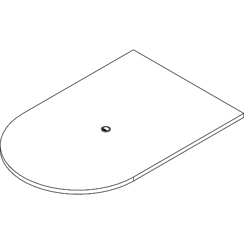 Lorell Prominence 2.0 Half-Racetrack Conference Tabletop Mahogany Racetrack, Laminated Top - 72" Table Top Width x 48" Table Top Depth x 1.50" Table Top Thickness - Assembly Required - Particleboard Top Material - 1 Each (LLRPOC4872MY)