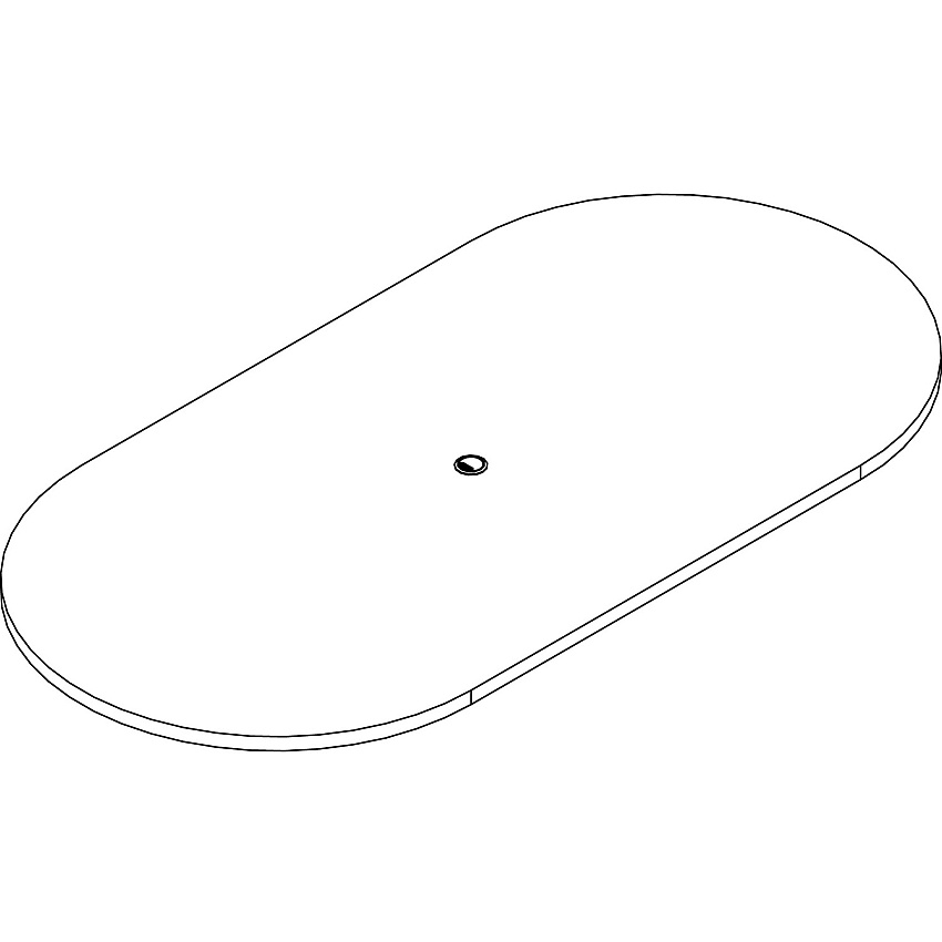 Lorell Prominence 2.0 Racetrack Conference Tabletop Mahogany Racetrack, Laminated Top - 96" Table Top Width x 48" Table Top Depth x 1.50" Table Top Thickness - Conferencing - Assembly Required - Particleboard Top Material - 1 Each (LLRPRT4896MY)