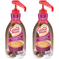 Coffee-mate Coffee mate Salted Caramel Chocolate Liquid Coffee Creamer Pump Bottle Salted Caramel Chocolate Flavor - 50.70 fl oz (1.50 L) - 600 Serving - 2 / Carton (79976CT)