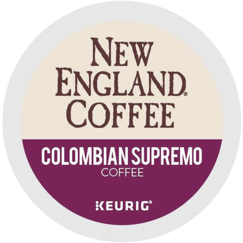 New England Coffee Colombian Supremo K-Cup Pods, 24/Box (0037)