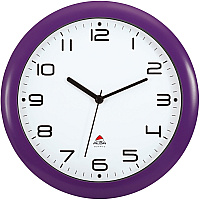 Alba Wall Clock Analog - Quartz - White Main Dial - Purple Case - Classic Style - 1 Each (HORNEWP)