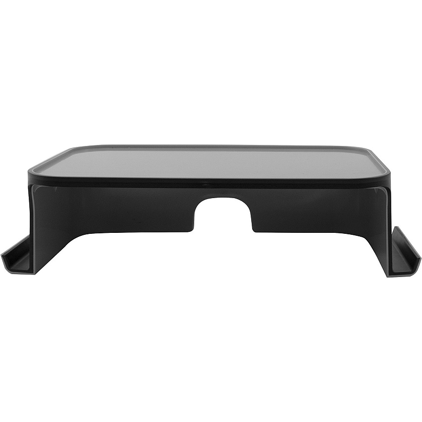 Advantus Monitor Stand 25 lb Load Capacity - 4.50" Height x 9.75" Width - Desktop - Polystyrene - Matte Gray, Matte Black (37685)