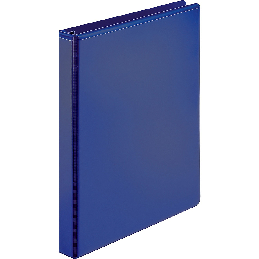 Business Source Navy D-ring Binder 1" Binder Capacity - Letter - 8 1/2" x 11" Sheet Size - Fastener(s): D-Ring - Pocket(s): 4 - Polypropylene - Navy - Non-stick, Ink-transfer Resistant, Locking Ring - 1 Each (BSN26973)
