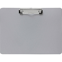 Business Source Landscape Plastic Clipboard 8 1/2" x 11" Sheet Size - Plastic - Silver - 1 Each (BSN49266)