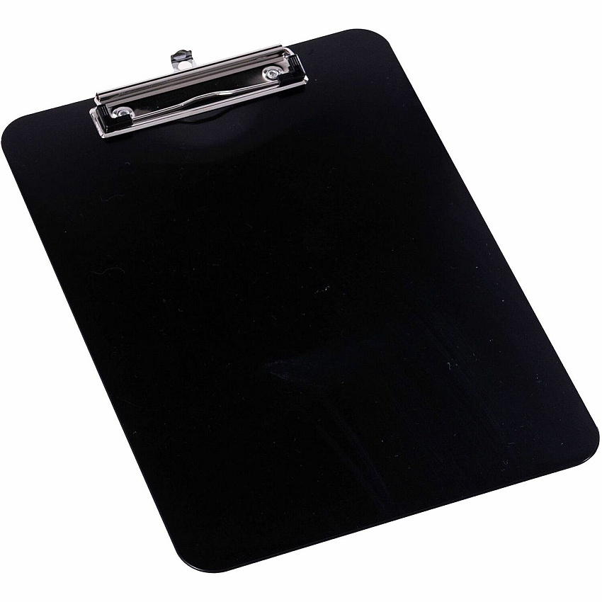 Business Source Shatterproof Clipboard 8 1/2" x 11" Sheet Size - Plastic - Black - 1 Each (BSN49269)