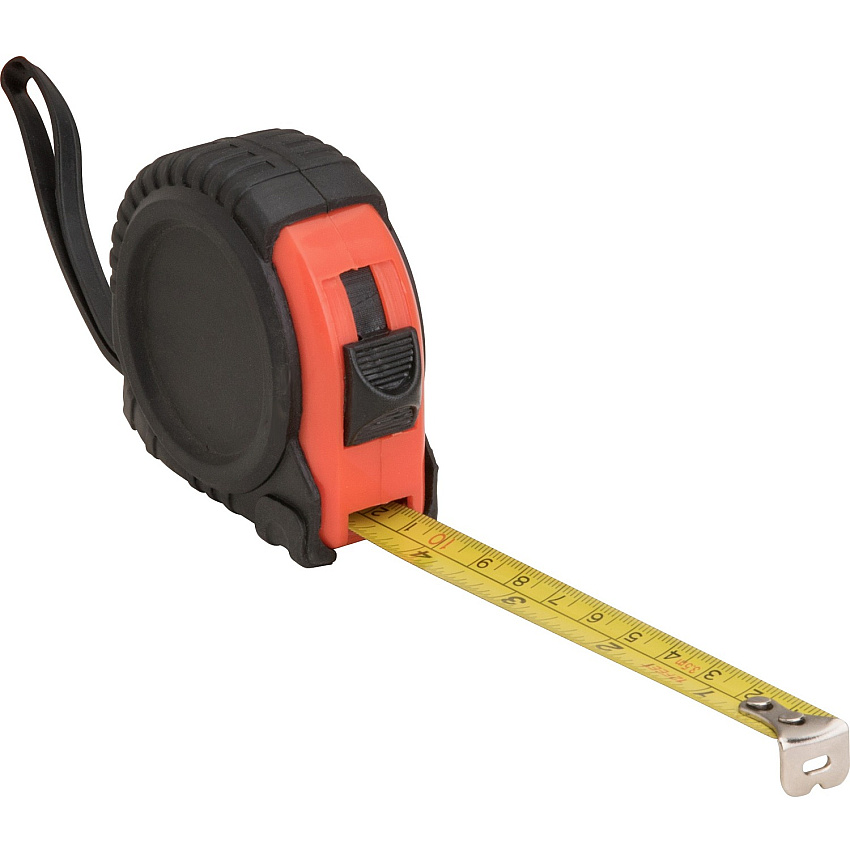Genuine Joe Tape Measure 12 ft Length - Imperial Measuring System - Red, Black - 1 Each (GJO11972)