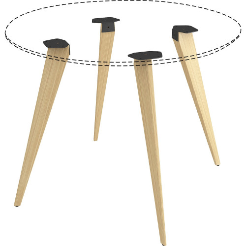Lorell Round Conference Table Wood Base (16228)