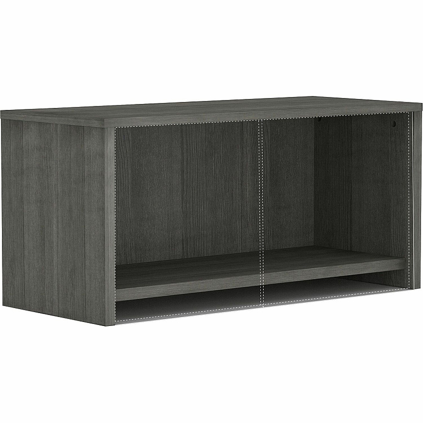 Lorell Essentials/Revelance Series Wall-Mount Hutch Band Edge - Finish: Weathered Charcoal (LLR16241)