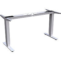 Lorell Quadro Workstation Sit-to-Stand 3-tier Base Silver Base - 24