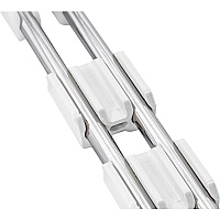 Lorell Stacking Chair Ganging Clips White - Plastic - 16 / Pack (LLR42955)