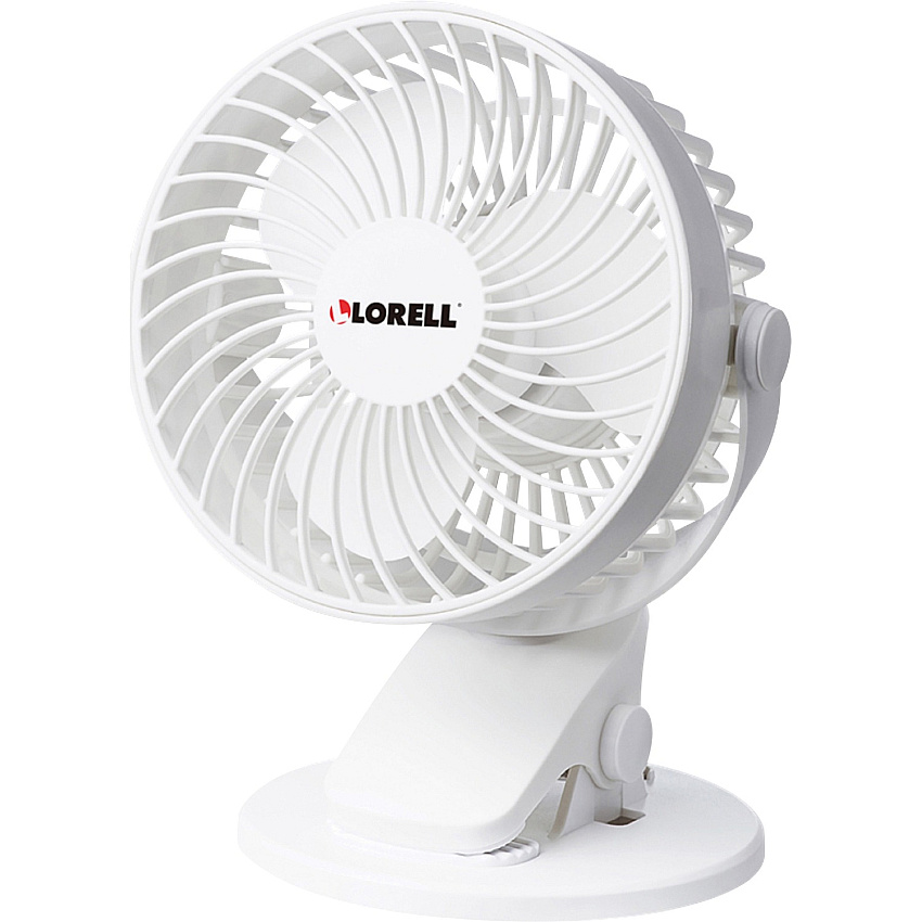 Lorell USB Personal Fan 127 mm Fan Diameter - 2 Speed - Breeze Mode, Quiet, Adjustable Tilt Head - 7.7" Height x 5.8" Width - White (LLR44565)