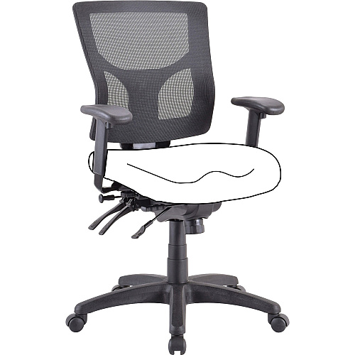 Lorell Conjure Executive Mesh Mid-back Chair Frame Black - 1 Each (LLR62003)