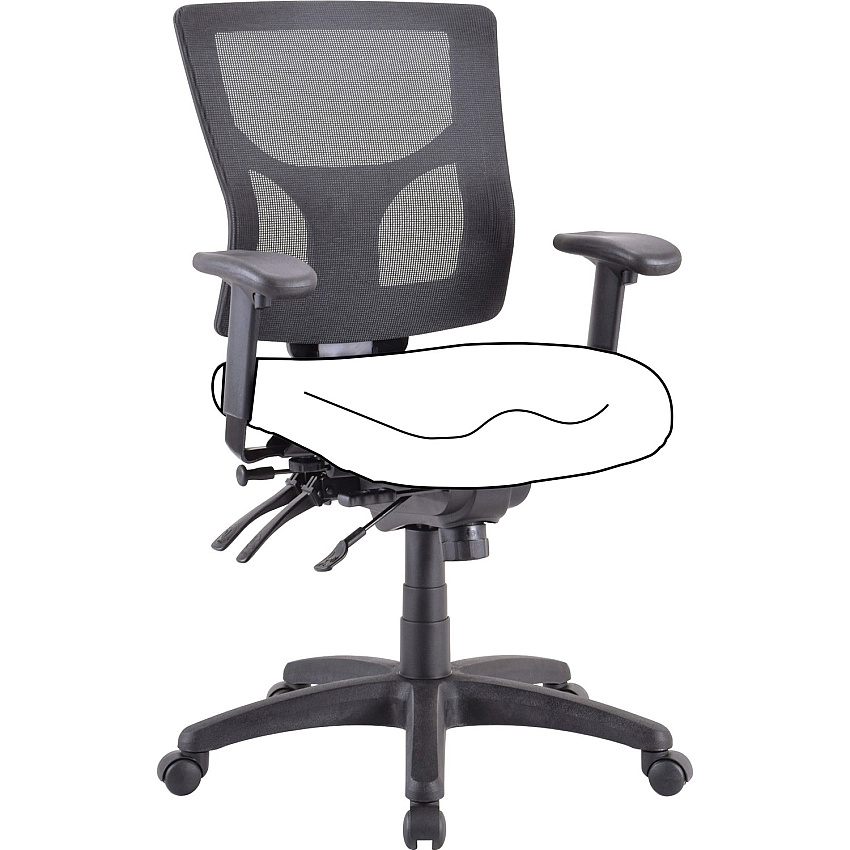 Lorell Conjure Executive Mesh Mid-back Chair Frame Black - 1 Each (LLR62003)
