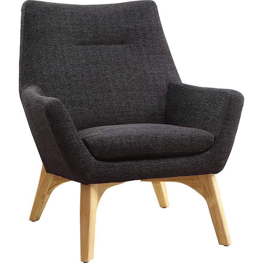 Lorell Quintessence Collection Upholstered Chair Black Seat Color - Black Back Color - Low Back - Four-legged Base - 1 Each (LLR68958)