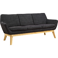 Lorell Quintessence Collection Sofa 32.8" Height x 73.3" Width x 19.8" Length - Finish: Black (LLR68960)