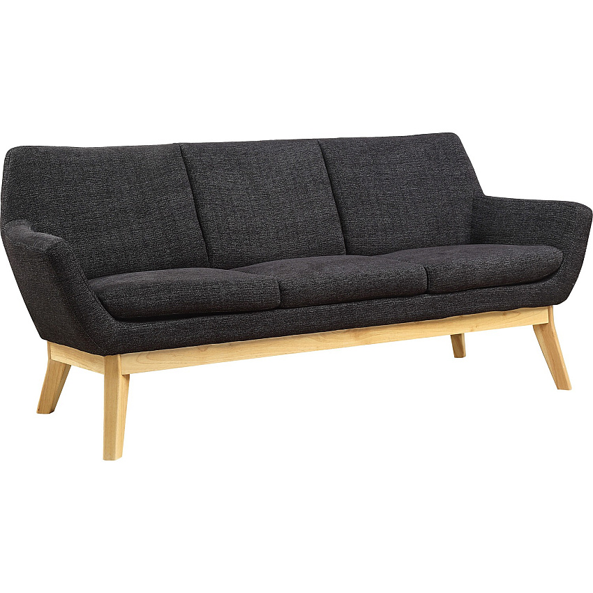 Lorell Quintessence Collection Sofa 32.8" Height x 73.3" Width x 19.8" Length - Finish: Black (LLR68960)