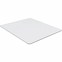Lorell Tempered Glass Chairmat Carpet, Hardwood Floor, Marble - 50" Length x 44" Width x 0.250" Thickness - Rectangular - Tempered Glass - Clear - 1 Each (LLR82834)