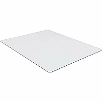 Lorell Tempered Glass Chairmat Carpet, Hardwood Floor, Marble, Hard Floor - 60" Length x 48" Width x 0.250" Thickness - Rectangular - Tempered Glass - Clear - 1 Each (LLR82835)