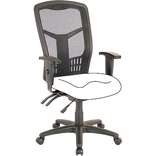 Lorell Ergomesh Executive Mesh High-Back Chair (86200) Frame Black - 1 Each (LLR86210)
