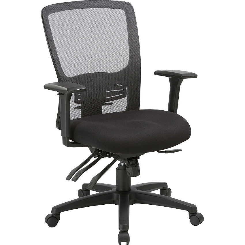 Lorell Ratchet High-back Mesh Chair Black Seat Color - Black Back Color - Mesh Back Material - High Back - 5-star Base - 1 Each (LLR86220)