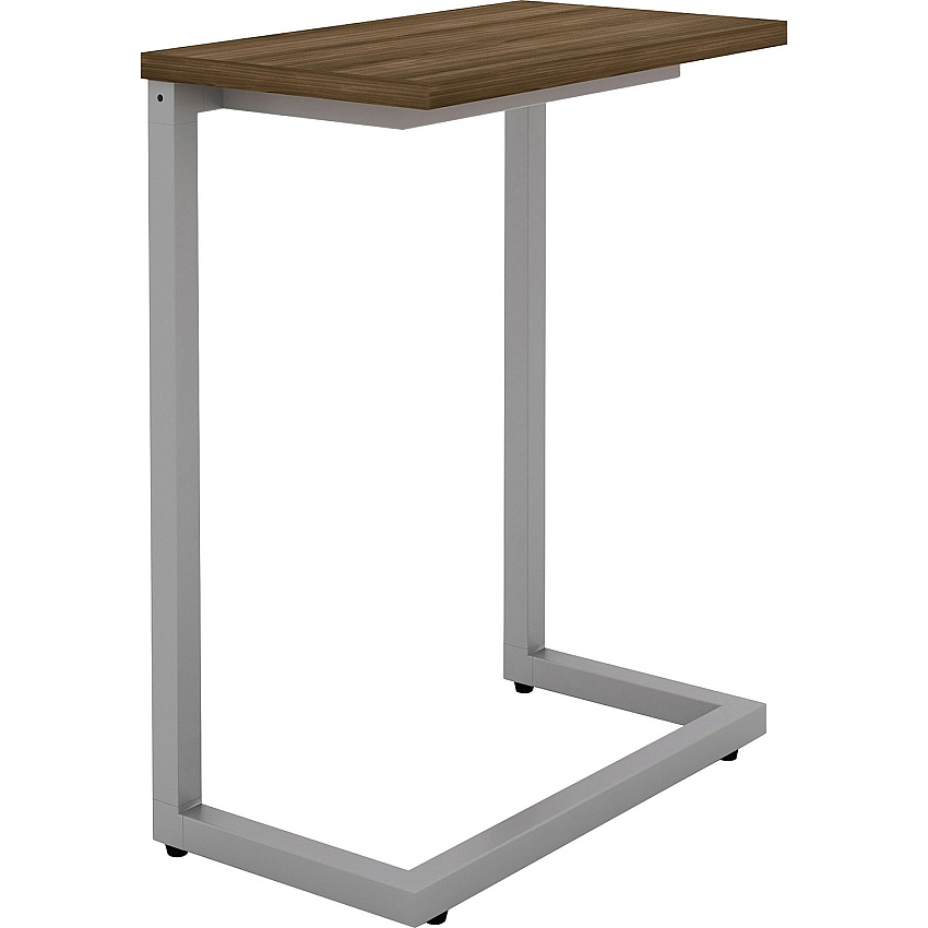 Lorell Quintessence Collection Cantilever Table Walnut Rectangle Top - Cantilever Base - 9.90" Table Top Length x 17.40" Table Top Width - 26.50" Height - Assembly Required - 1 Each (LLR86928)