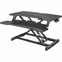 Lorell X-type Slim Desk Riser 19 lb Load Capacity - 16.50" Height x 20" Width - Desktop - Black (LLR99539)