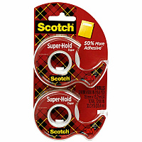 Scotch Super-Hold Tape 16.67 yd Length x 0.75" Width - Translucent - Dispenser Included - 2 / Pack (198DM2)