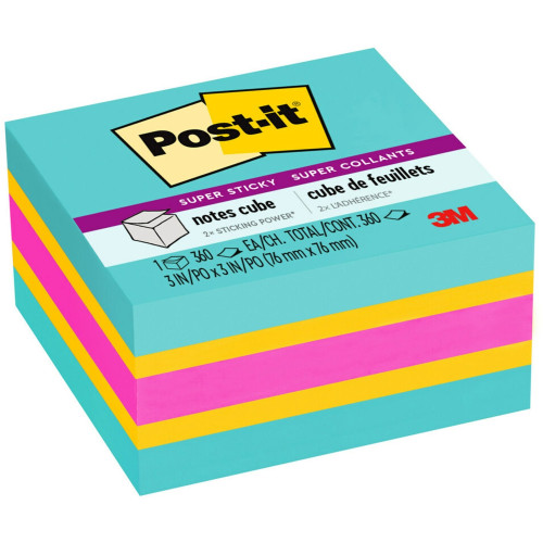 Post-it Super Sticky Notes Cubes (2027SSAFG)