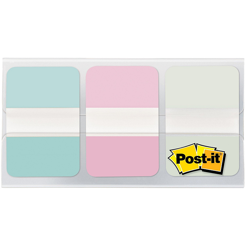 Post-it&reg; Durable Tabs 12 Tab(s)/Set - 1" Tab Height x 1.50" Tab Width - Blue, Pink, Green Tab(s) - Removable - 36 / Pack (686GRDNT)