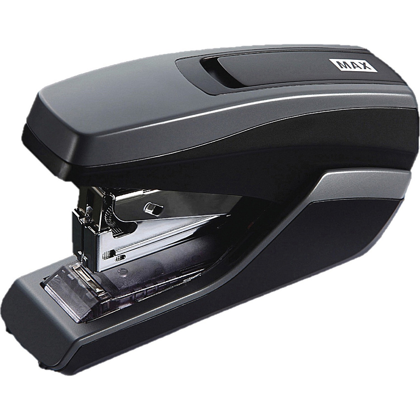 MAX HD-55FL Half-strip Stapler Staples Upto 35 Sheet of 80g/m² Paper - Holds Upto 100 Staple - Half Strip - Staple Size:  - 24/0.24" , - 26/0.24" - 1.34" Throat Depth - Gray, Black - 1 Each (HD91662)