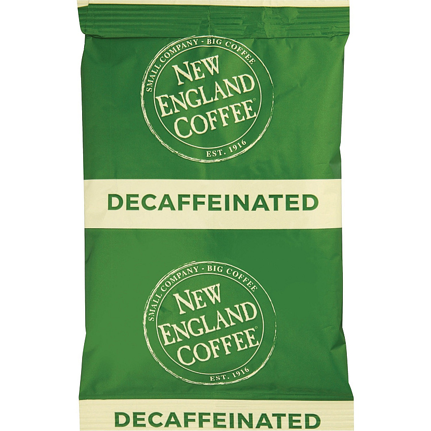 New England Coffee&reg; Portion Pack Decaf Breakfast Blend Coffee Light/Medium - 2.5 oz Per Pack - Portion Pack - Decaffeinated - 24 / Carton (026160)