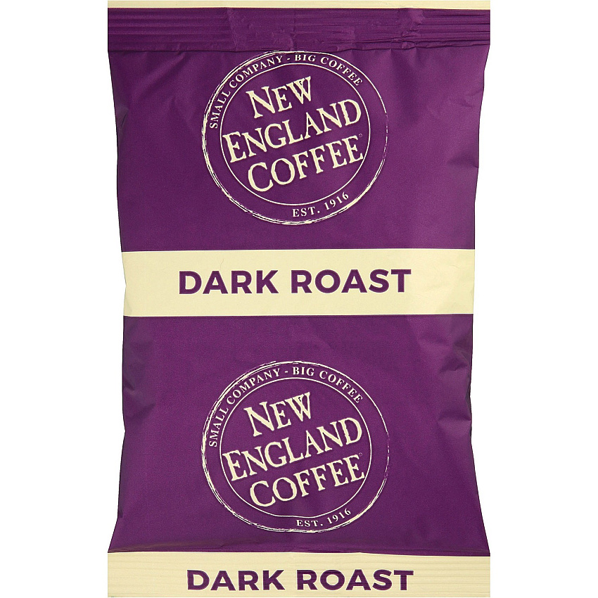 New England Coffee&reg; Portion Pack French Roast Coffee Dark - 2.5 oz Per Pack - Portion Pack - 24 / Carton (026190)
