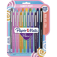 Paper Mate Flair Candy Pop Pack Felt Tip Pens 0.7 mm Medium Pen Point - Water Based - Felt Tip - 16 / Pack (2027189)