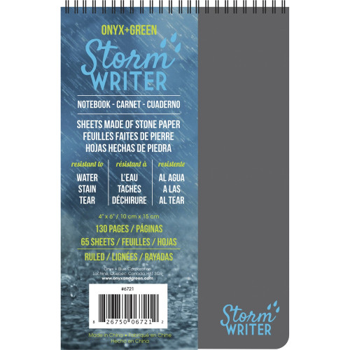 Onyx+Green Roaring Spring Storm Writer 4"x6" Notebook (16721)