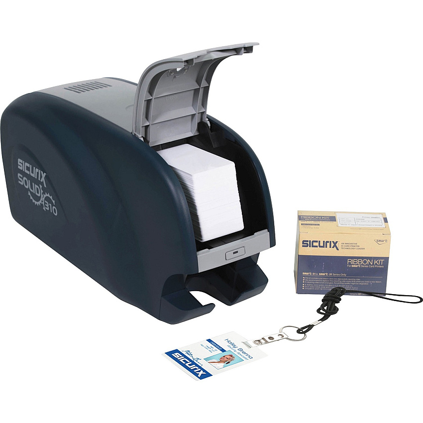 SICURIX 310 Single Sided Dye Sublimation/Thermal Transfer Printer - Card Print ID Card (38310)