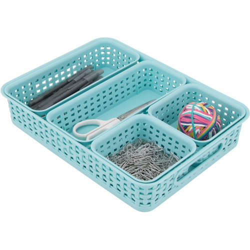 Advantus Plastic Weave Bin Set (37817)