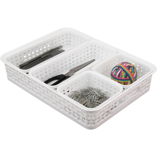 Advantus Plastic Weave Bin Set (37818)