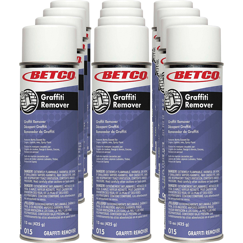 Betco Graffiti Remover Ready-To-Use - 15 fl oz (0.5 quart) - Fast Acting - Clear - 12 / Carton (0152300CT)