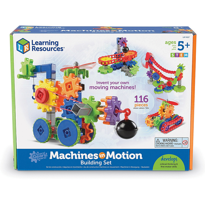 Learning Resources Gears! Gears! Gears! Machines in Motion STEM Toy - Theme/Subject: Learning - 4 Year & Up - 112 Pieces - Multi (LER9227)