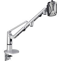 Novus LiftTEC 930+2089+000 Mounting Arm for Monitor - Silver, Black 28" Screen Support - 17 lb Load Capacity - 75 x 100 - Aluminum, Steel, Plastic - 1 Carton (9302089000)
